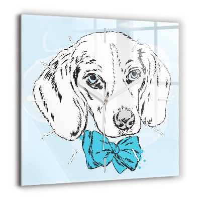 Négyzet alakú üvegóra 60x60 Kutya kiskutya