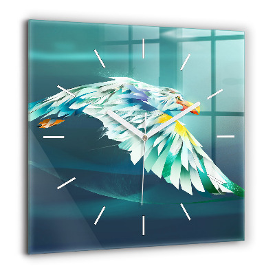 Szögletes üvegóra 60x60 Kép egy repülő sasról