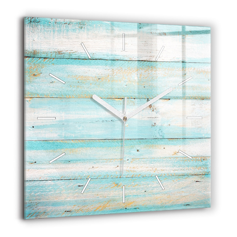 Négyzetes üvegóra 60x60 Kék táblák