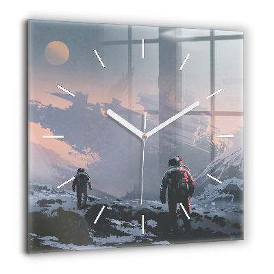 Négyzet alakú üvegóra 60x60 Űrhajósok Tejút