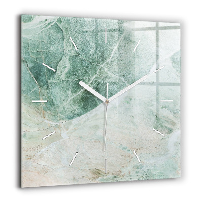 Négyzetes üvegóra 60x60 Márvány kő textúra