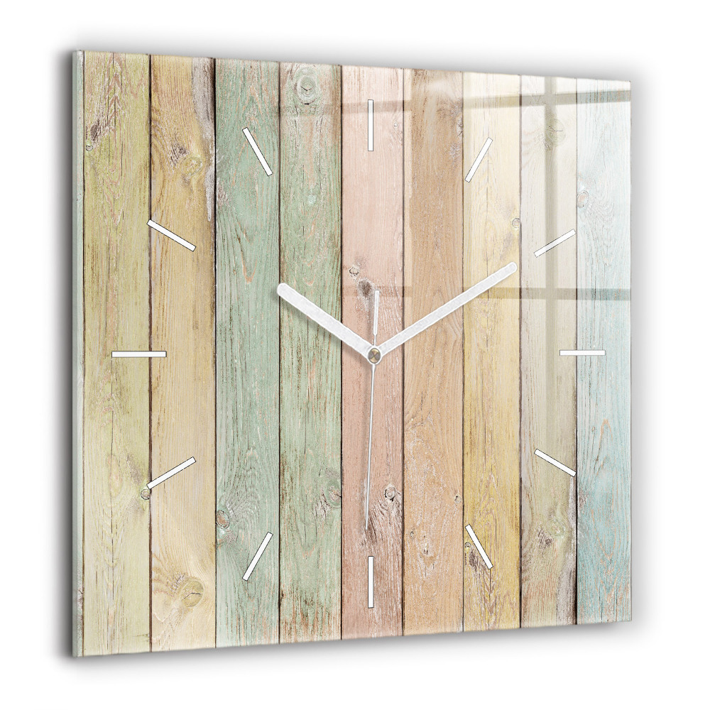 Szögletes üvegóra 60x60 Színes táblák