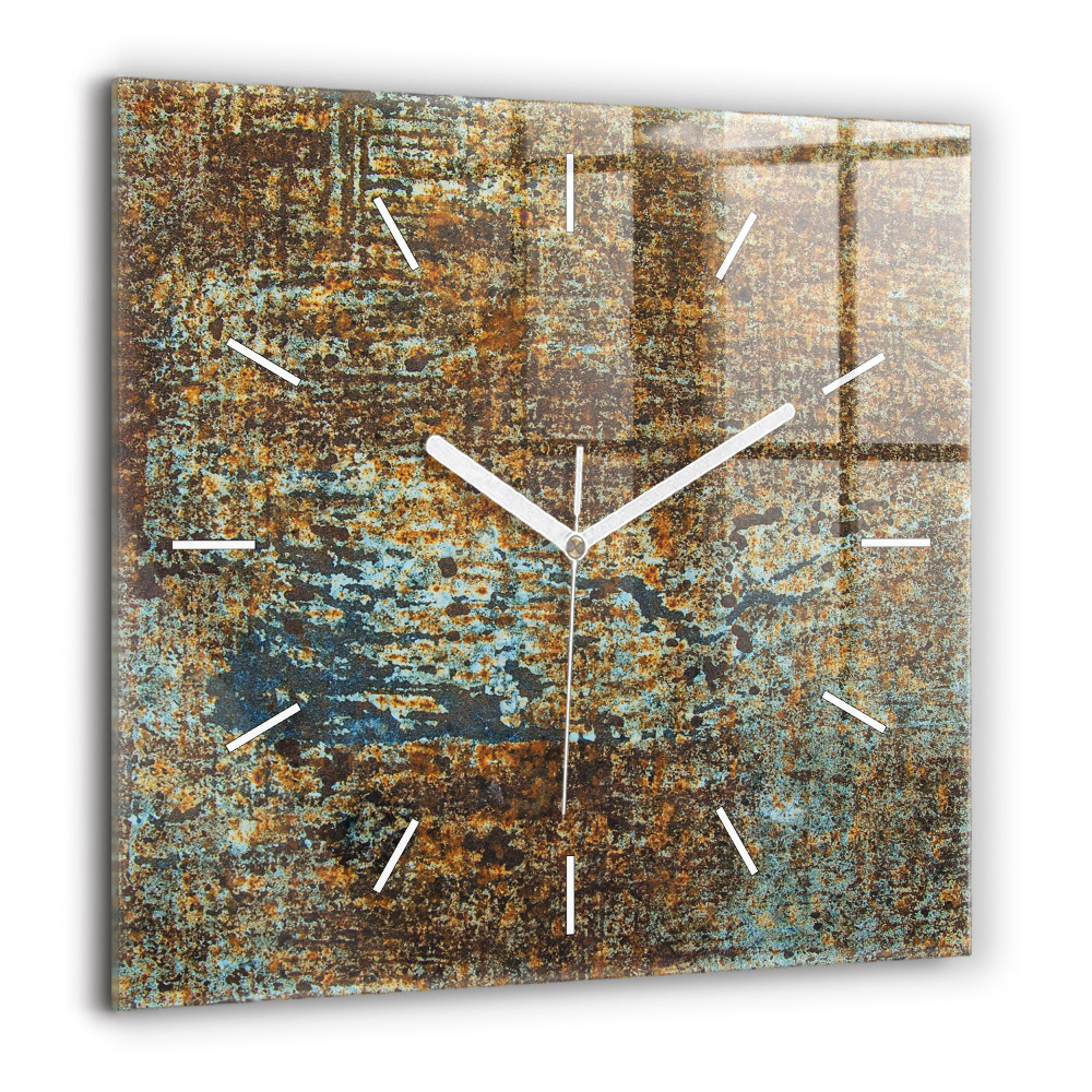 Négyzetes üvegóra 60x60 Régi fém textúrája