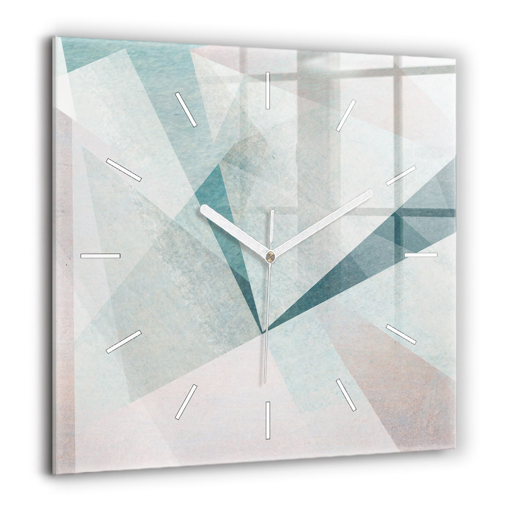 Négyzetes üvegóra 60x60 Háromszögek Absztrakt textúra