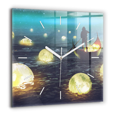 Négyzetes üvegóra 60x60 Absztrakció