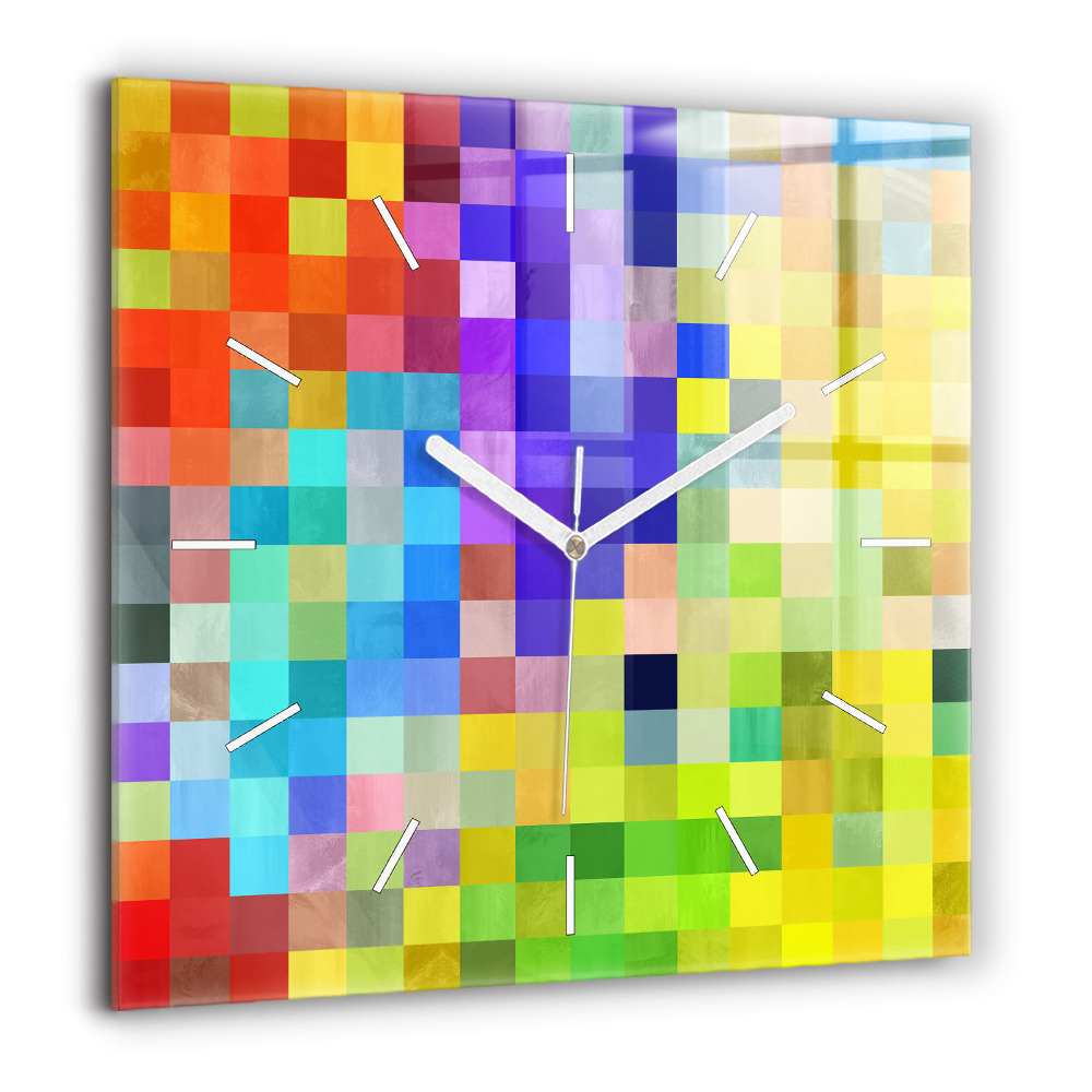 Négyzet alakú üvegóra 60x60 Négyzetek kompozíciója