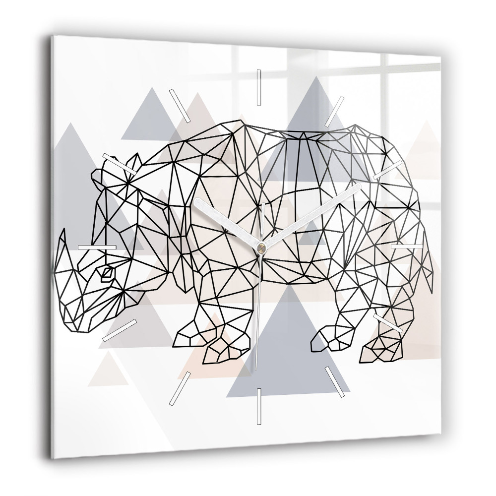 Négyzetes üvegóra 60x60 Geometrikus minta