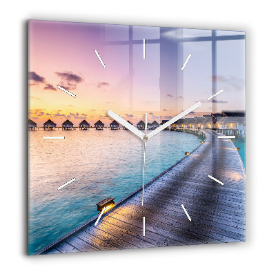 Szögletes fali üvegóra 60x60 Maldív-szigeteki naplemente