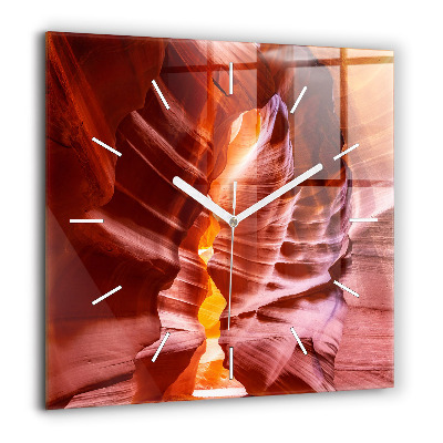 Négyzet alakú üvegóra 60x60 Homokos kanyon