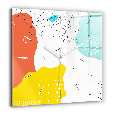 Szögletes üvegóra 60x60 Absztrakt POP