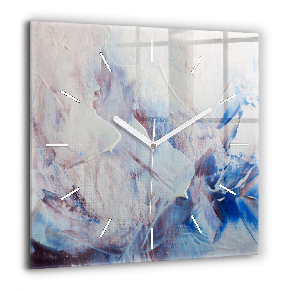 Négyzet alakú üvegóra 60x60 Absztrakt festék textúra