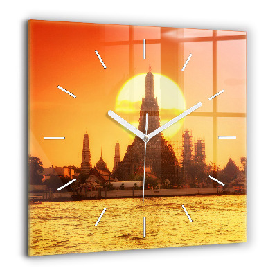 Szögletes fali üvegóra 60x60 Wat arun Bangkok Thaiföld