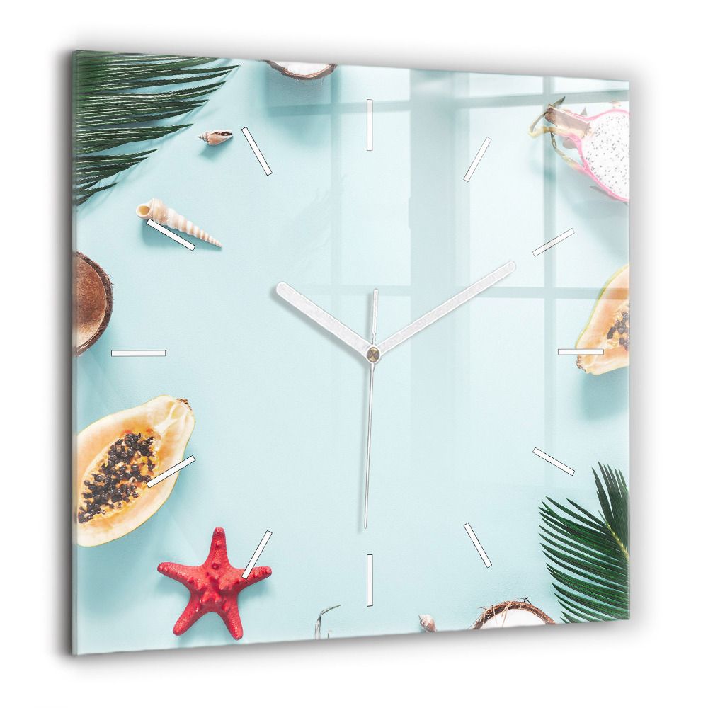 Szögletes fali üvegóra 60x60 Nyári kompozíció