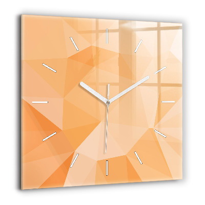 Szögletes üvegóra 60x60 Absztrakt háromszögek