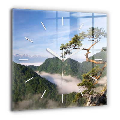 Szögletes üvegóra 60x60 Sokolica-csúcs a Pieniny-hegységben