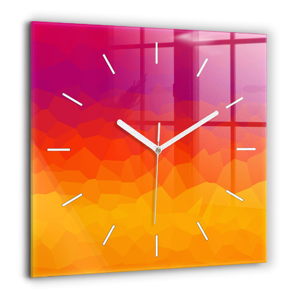 Szögletes üvegóra 60x60 Színes absztrakció