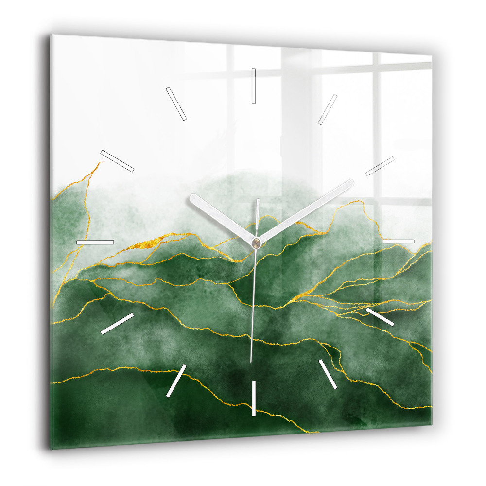 Szögletes fali üvegóra 60x60 Absztrakt levelek