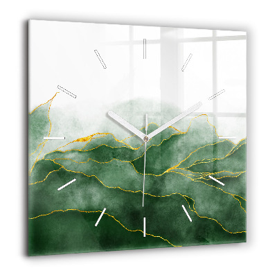 Szögletes fali üvegóra 60x60 Absztrakt levelek