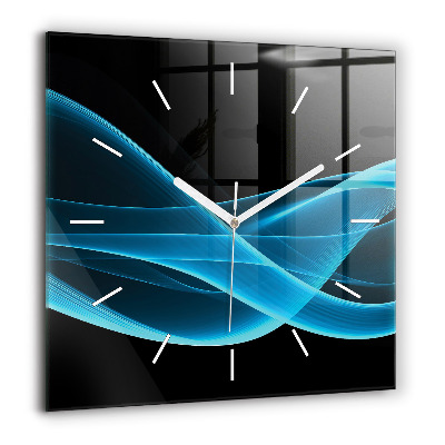 Szögletes fali üvegóra 60x60 Kék absztrakció