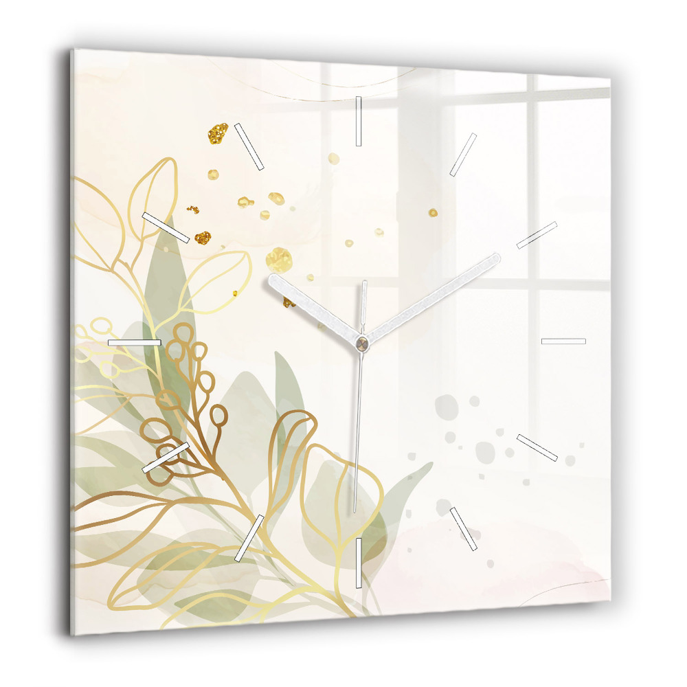 Szögletes üvegóra 60x60 Pasztell absztrakt