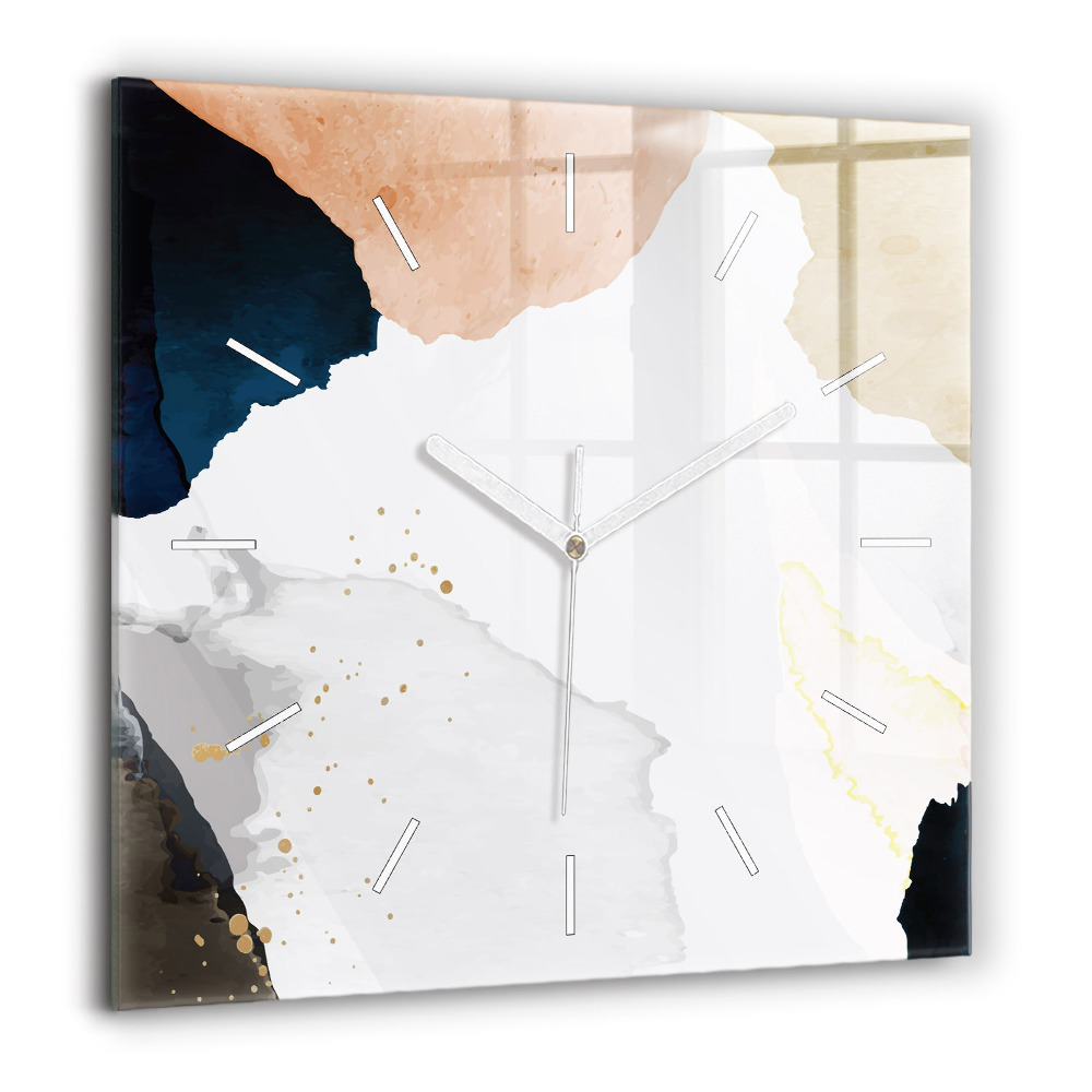 Négyzet alakú üvegóra 60x60 Foltok absztrakt