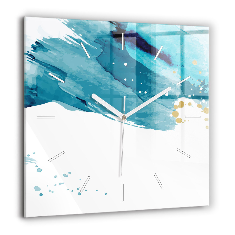 Szögletes fali üvegóra 60x60 Ecsetvonások