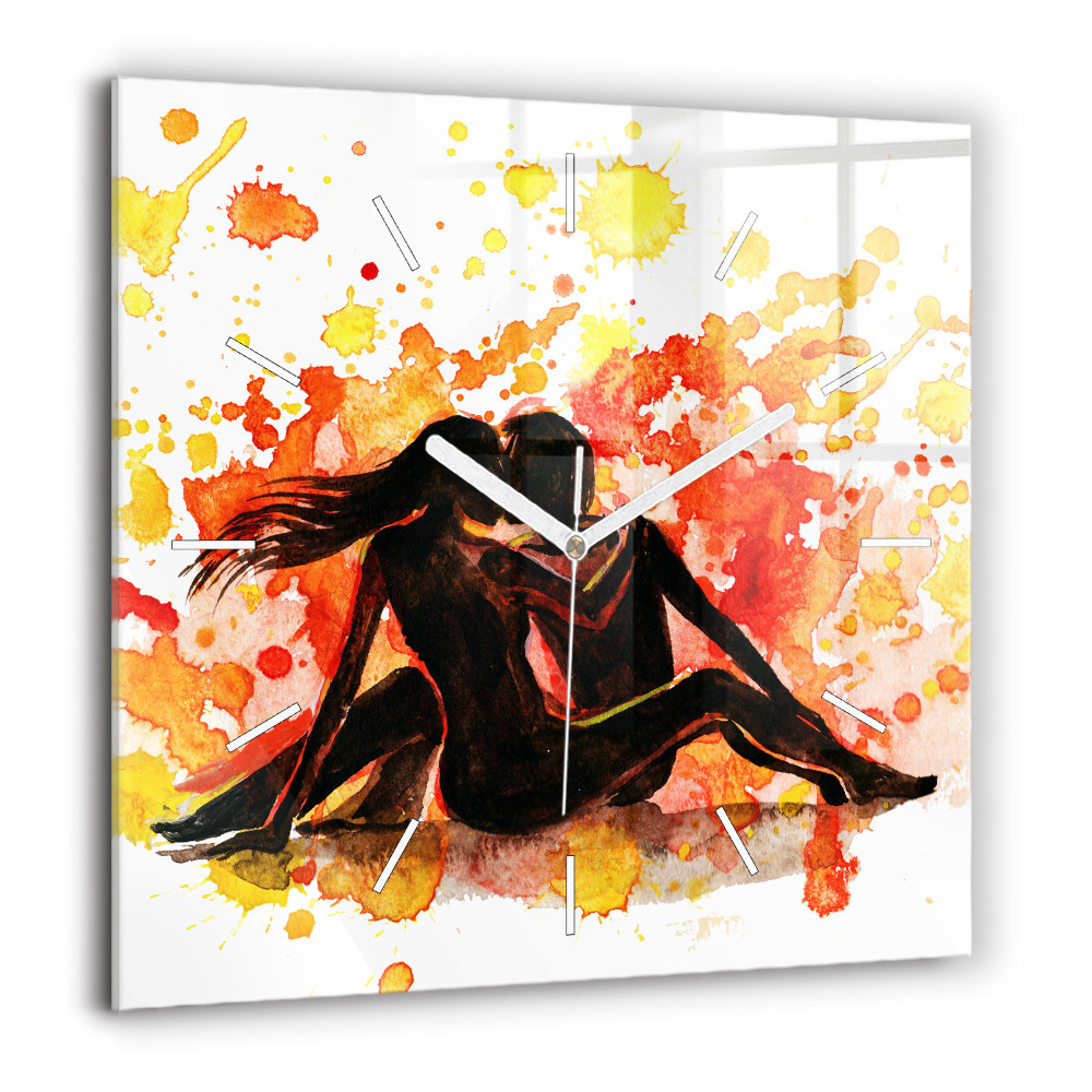 Szögletes üvegóra 60x60 Szerelem és egy szerelmes pár