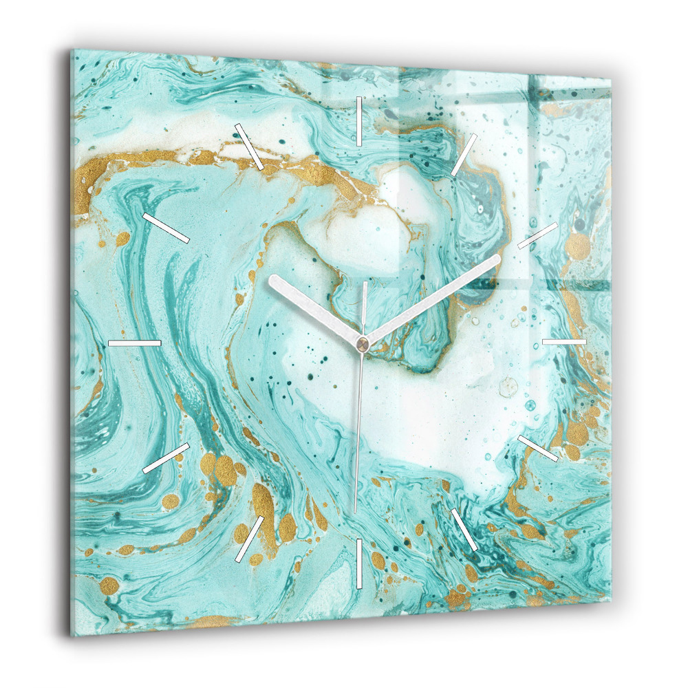 Négyzetes üvegóra 60x60 Márvány textúra