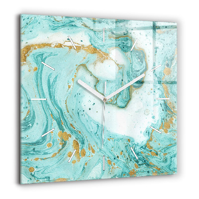 Négyzetes üvegóra 60x60 Márvány textúra