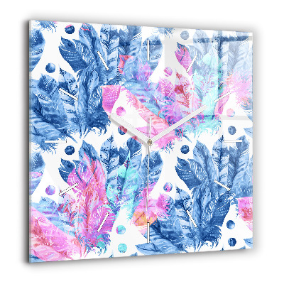 Négyzet alakú üvegóra 60x60 Színes tollak