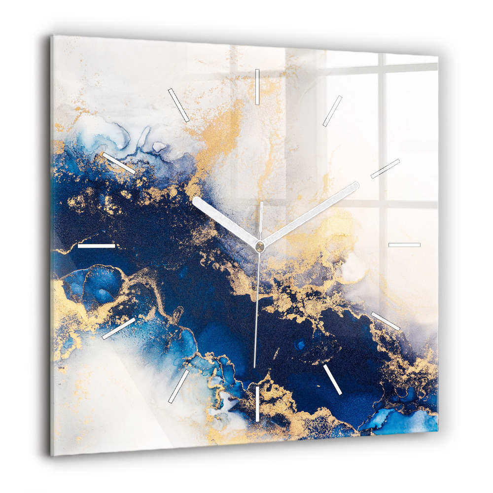 Szögletes üvegóra 60x60 Márványminta