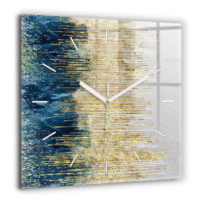 Szögletes fali üvegóra 60x60 Dekoratív minta és arany