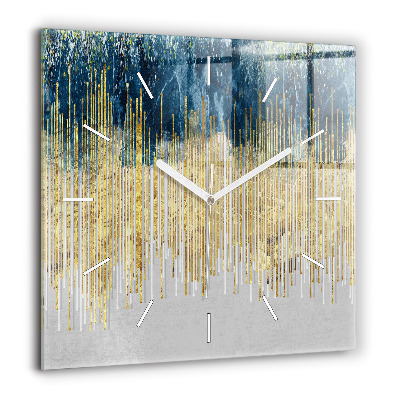 Szögletes üvegóra 60x60 Dekoratív minta és arany