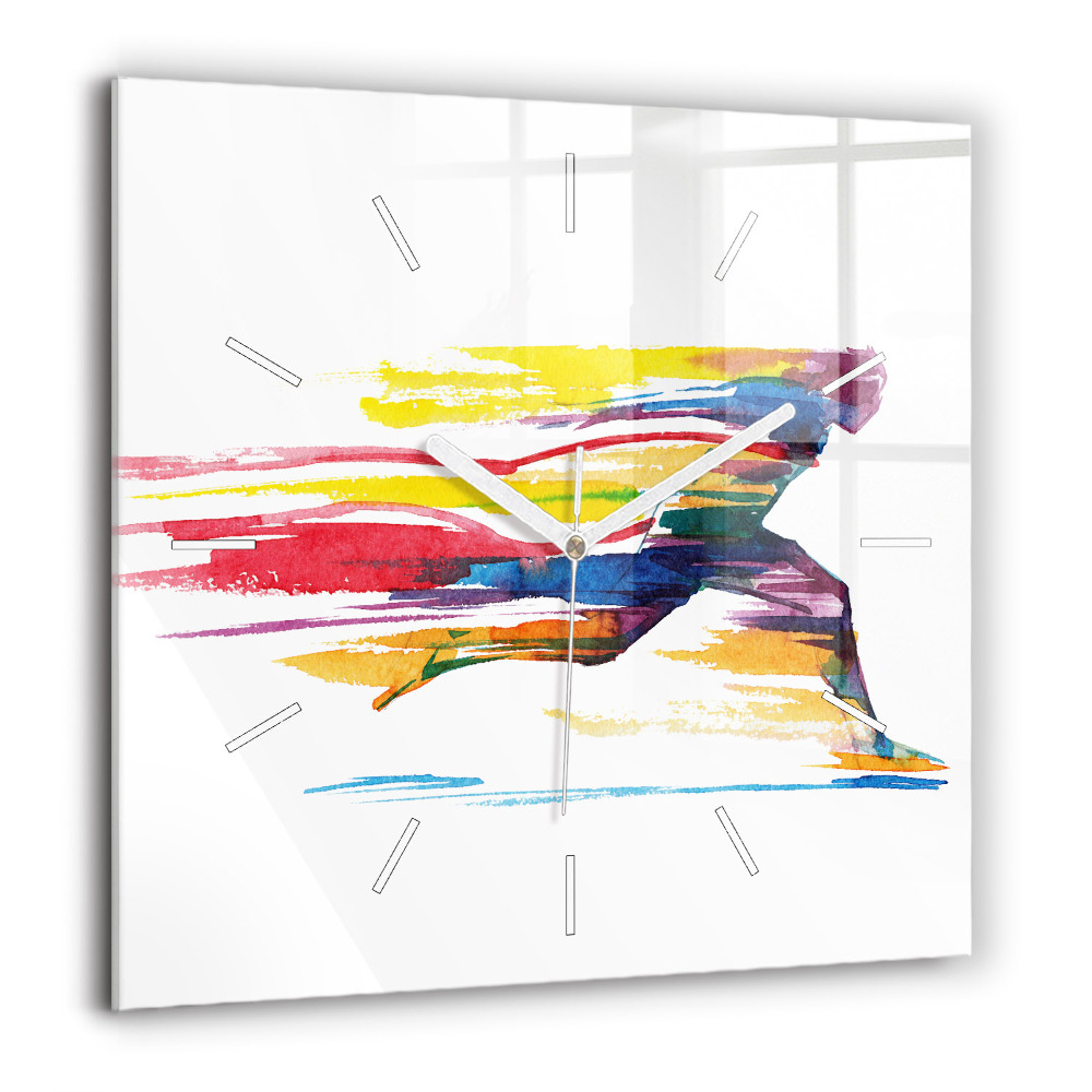 Négyzet alakú üvegóra 60x60 Egy futó illusztrációja