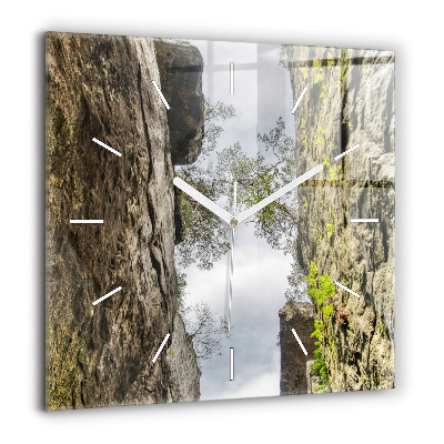 Szögletes üvegóra 60x60 Sziklaváros a Cseh Köztársaságban