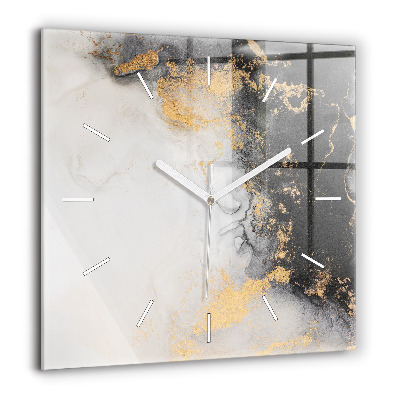 Szögletes üvegóra 60x60 Művészi márvány