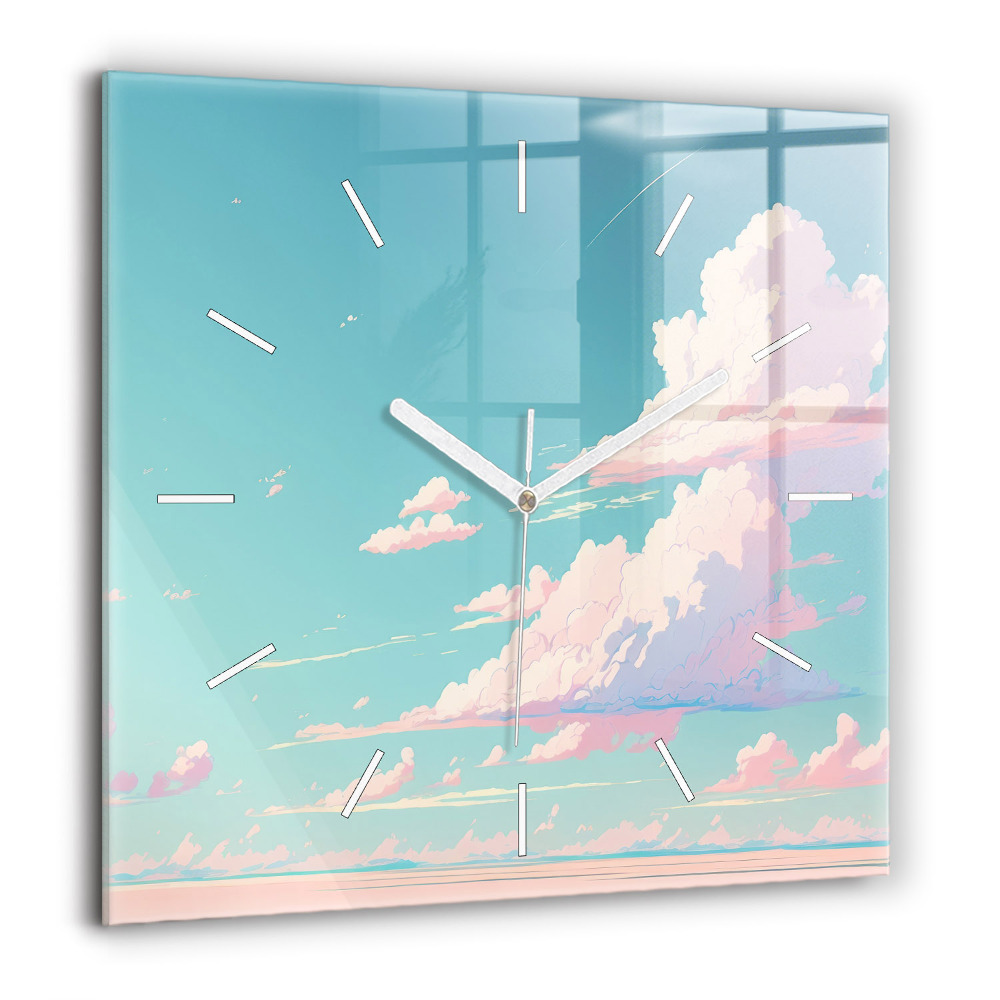 Négyzet alakú üvegóra 60x60 Pasztell égbolt színe