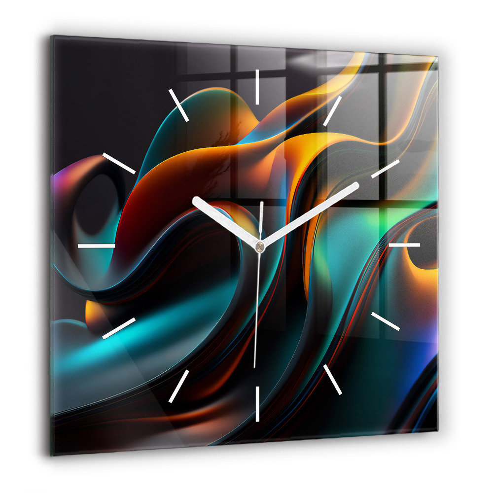 Szögletes üvegóra 60x60 Futurisztikus hullám