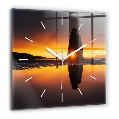 Szögletes fali üvegóra 60x60 Futó és naplemente