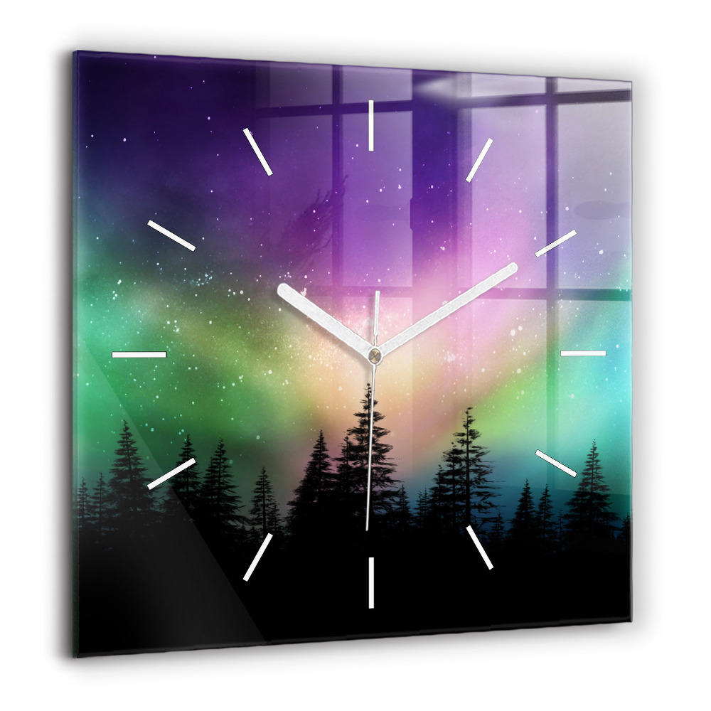 Négyzet alakú üvegóra 60x60 Sarki fény