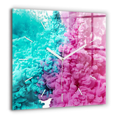 Négyzetes üvegóra 60x60 Modern művészet - foltok