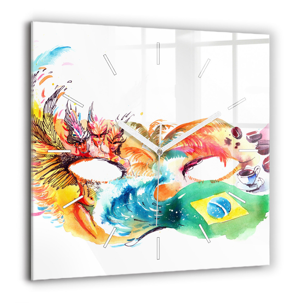 Szögletes üvegóra 60x60 Kultúra - Brazília zászlaja