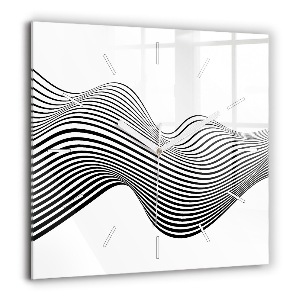 Szögletes fali üvegóra 60x60 Fekete-fehér művészet