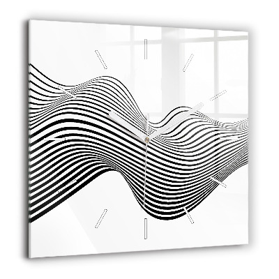 Szögletes fali üvegóra 60x60 Fekete-fehér művészet