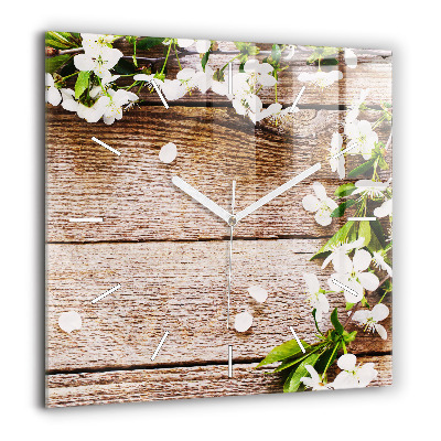 Négyzet alakú üvegóra 60x60 Virágok és növények fán