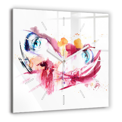 Szögletes fali üvegóra 60x60 Romantikus pár