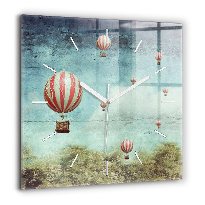 Szögletes fali üvegóra 60x60 Festett léggömbök