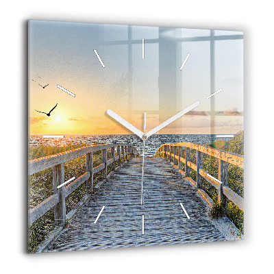 Szögletes fali üvegóra 60x60 Tengerparti nyaralás