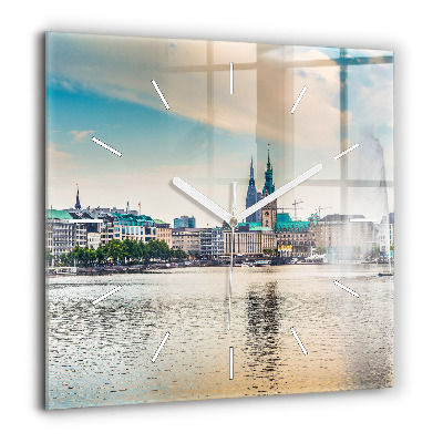 Négyzetes üvegóra 60x60 Binnenalster Hamburgban