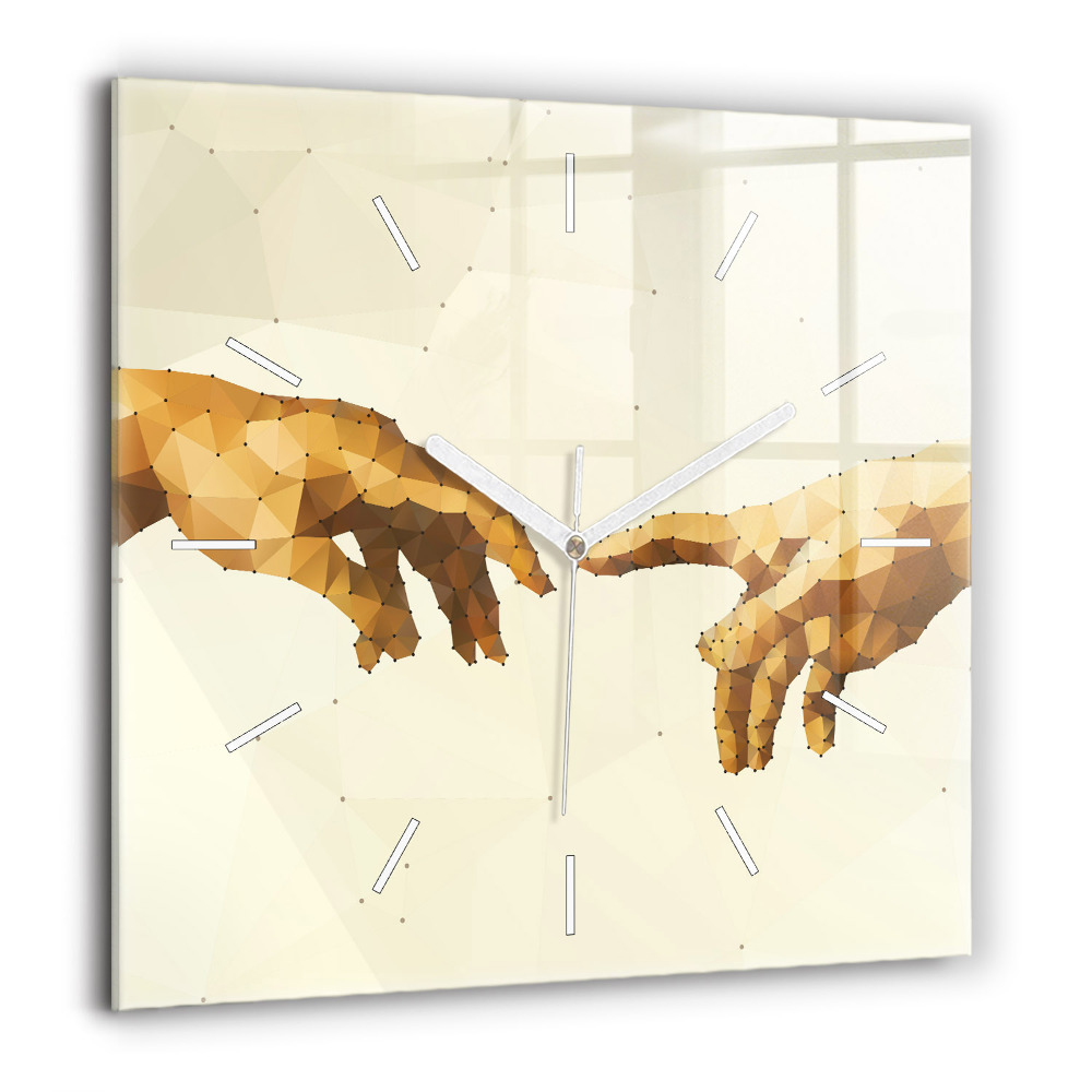 Szögletes fali üvegóra 60x60 Ádám megteremtése